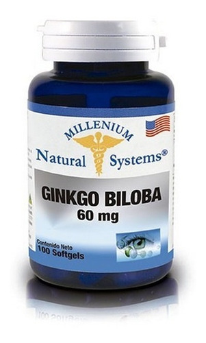 Ginkgo Biloba Millenium 60 Mg 100 Softgels