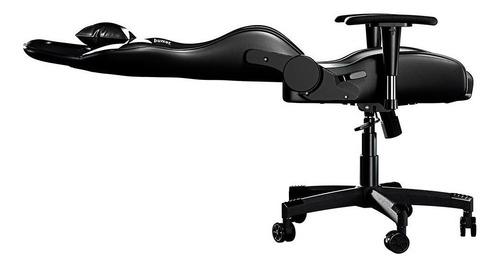 Silla de escritorio Waw Design Bunker gamer ergonómica negra y blanca con tapizado de poliuretano