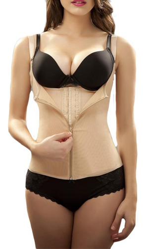Chaleco Doble Faja Látex Power Vedette 400 Senos Libres Dama