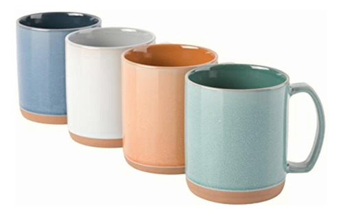 Mr. Coffee Dorsey Juego De Tazas De 4 Piezas, Colores Pueden