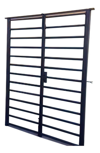 Puerta Reja Para Balcon 200x200cm En Caño Horizontal