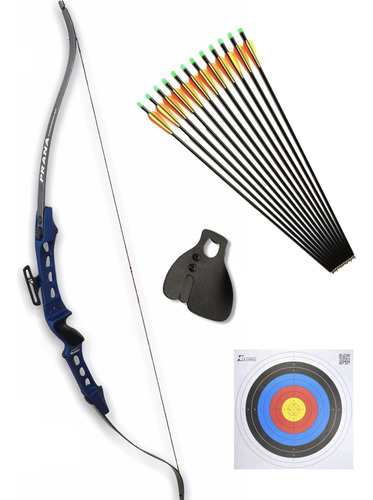 Combo Arco Prana Td5 + 3 Flechas + Tab + Blanco Para Tiro Ct Diestro