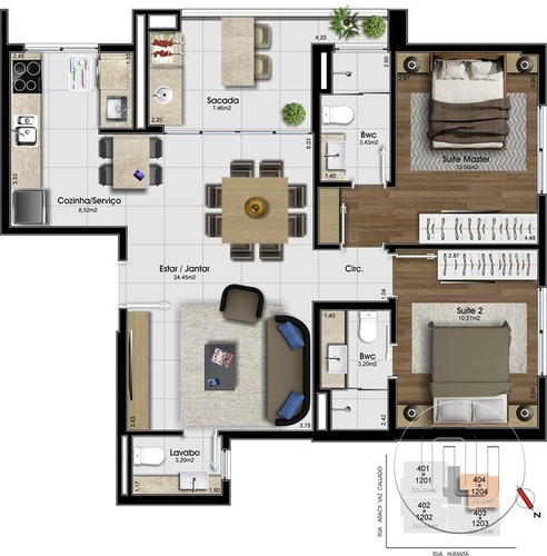 Apartamento - Canto - Ref: 1475 - V-ap1020