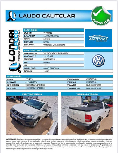 Volkswagen Saveiro Nova Rb Mbvs