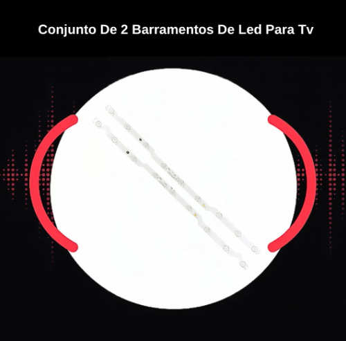Kit 2 Barras Led Compatível Ph32b51dsgwa Ph32b51dsgw Ver. 3v