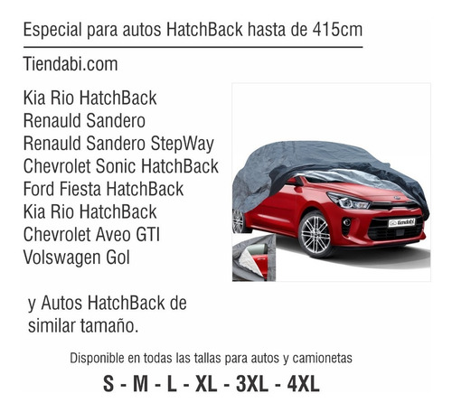 Pijama Para Carro Auto Mediano Protección Accesorios Talla M