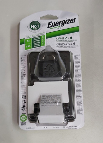 Imagen 4 de 5 de Cargador Energizer Maxi Aa Aaa + 2 Pilas Aa + 6 Aaa Recarg