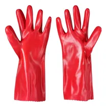 Comprar Guantes Pvc Rojo 30cm Trabajo Industrial Certificado X12