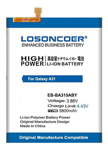 Bateria Losoncoer Compatível Com Galaxy A31 A32 Eb-ba315aby