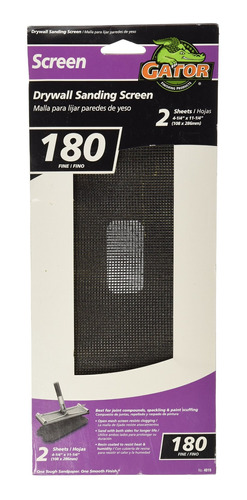 4 3/8 '' X 11 '' 180-grit Drywall Lijado Pantallas (p