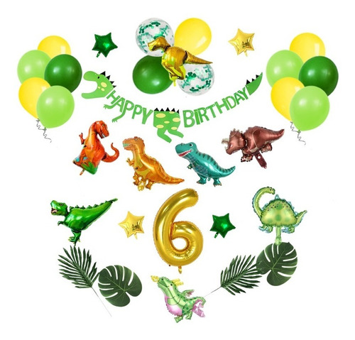 Decoraciones De Globos De Dinosaurios Pack Completo 