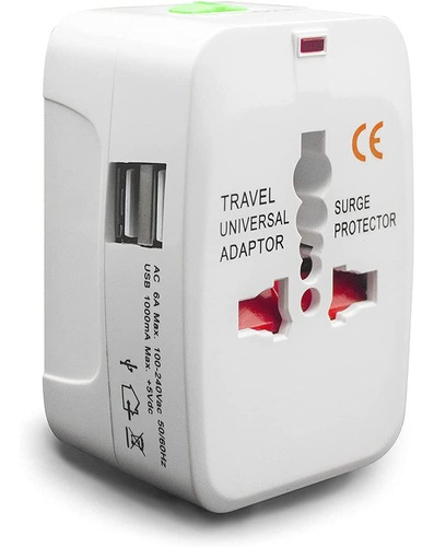 All-in-one Universal Travel Adapter With Usb 1000ma