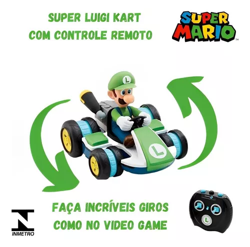 Super Mario Carro Controle Remoto Luigi Kart Racer - Candide