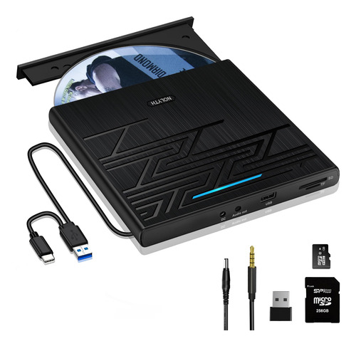 Lector Dvd Externo Usb 3.0/usb C Grabador Cd/dvd / Rw Para P