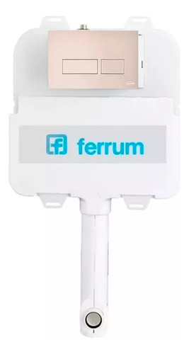 Depósito Embutir Ferrum D92te + Tapa Doble Tecla Peltre 
