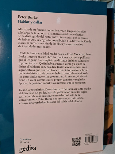 Hablar Y Callar Lenguaje A Traves De La Historia Burke -mn