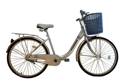 Bicicleta Trinx Dama Cute 1.0 Rodado 24 Paseo Color Gris