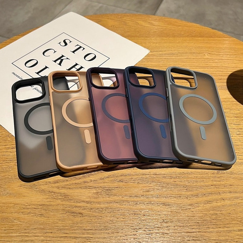 Capa Magnética Fosca Para iPhone 16/15/plus/pro/pro Max