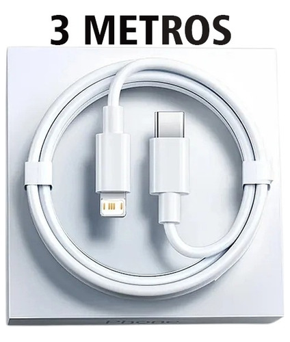 Cable 3 Metros Tipo A Usb-c Blanco 