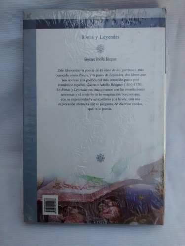 Imagen 2 de 3 de Rimas Y Leyendas Gustavo Adolfo Becquer Editorial Visor
