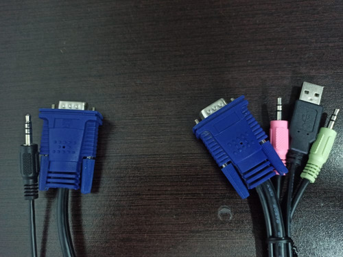 Cable Kvm Vga Plug 3.0 Macho A Usb Vga Con Speaker Y Microf