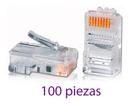 Plug Conector Rj45 Cat5e 8 Pines 100 Pzas Ens-plcat5e Enson