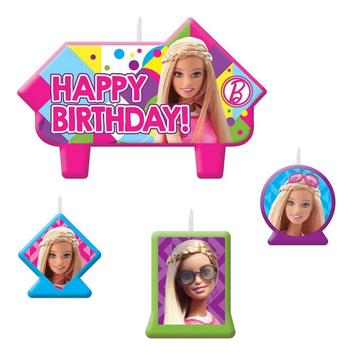 Conjunto De Velas | Colección Barbie Sparkle | Cumpleaños