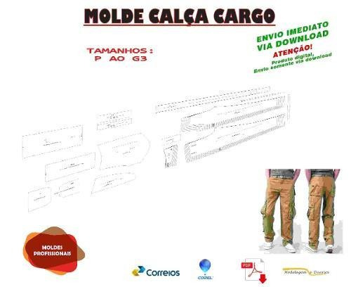 Molde Calça Cargo Envio Em Pdf Por Email