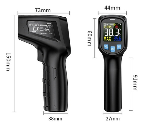 Pistola De Temperatura Láser Infrarrojo Digital Mestek Ir01