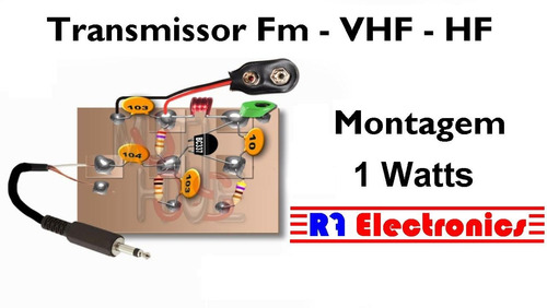 Transmissor Placa Fm Vhf 1a2 Watts A Cristal Mudavel Não Pll