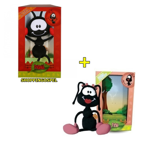 Boneco De Pelúcia Piriá + Flau  Da Turma Do Smilinguido