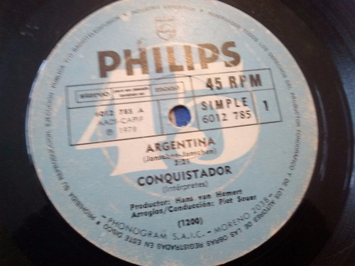 Vinilo Single De Conquistador - Argentina ( K40