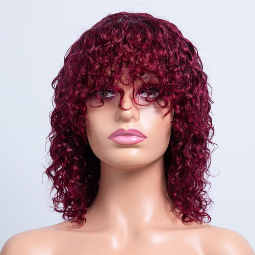 Cabello Corto Y Rizado De Color Rojo Vino De La Marca J Para