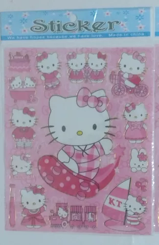 Cartela de Adesivos Personagens Hello Kitty