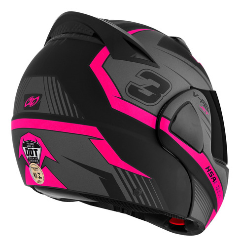 Capacete Robocop Moto Articulado Fechado Vpro 3 Jet Vis Fume