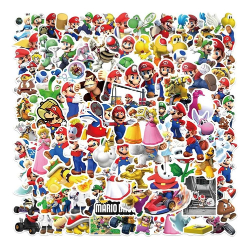 Stickers Autoadhesivo Mario Bros X 50