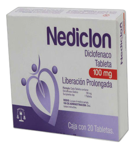 Nediclon C/20 Tabs. L.p. 100 Mg. Pack De 2