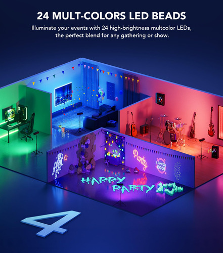 Luz De Dj 6 En 1 Dmx Máquina De Espectáculo Y Soporte