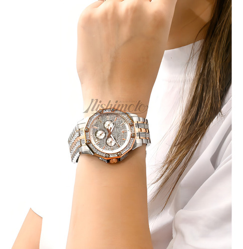 Relógio Bulova Masculino Multifunção Octava Crystal Cor da correia Misto rose Cor do bisel Rose Cor do fundo Cristal