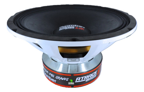 Alto Falante Atrack Bass 6k Bomber 3000w Rms 4 Ohms 15 Poleg Cor Branco
