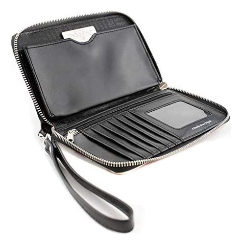 Monedero Rectangular De Pu Con Cremallera Y Hebilla Para Muj