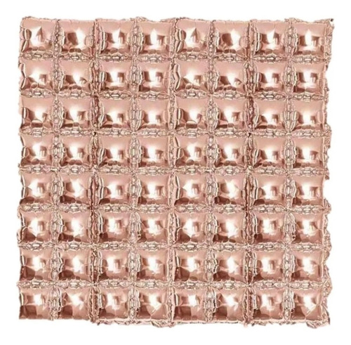Pared Tipo Panel Globos Inflables 4d Cuadros 1.48mt X 1.42mt Color Rosa Gold