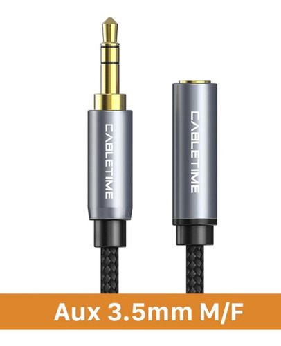 Imagen 1 de 5 de Cable Extension Headphone Trs 3.5mm Premium Nylon Mp3 Stereo