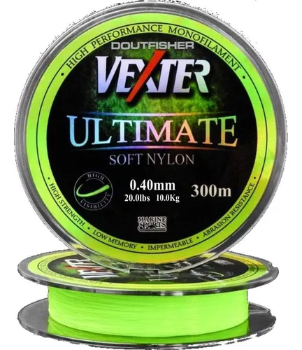 Linha De Pesca Vexter Ultimate Soft Nylon 0,37mm 300m Cor Verde