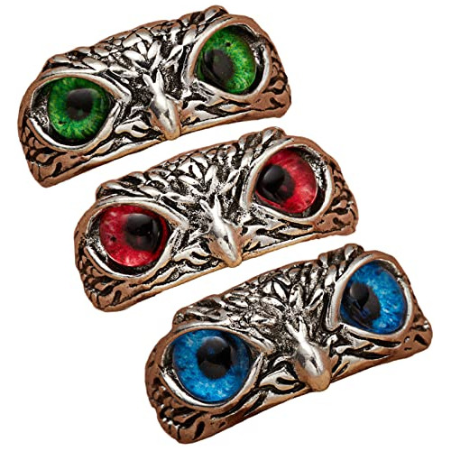 Juego De 3 Anillos De Dedo Con Diseño De Búho Y Ojo De Demon