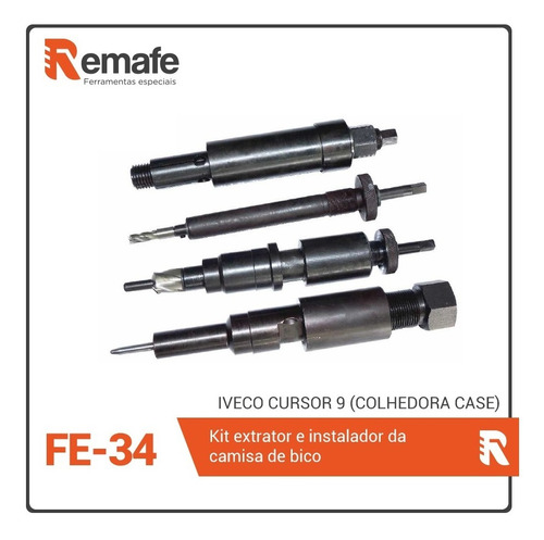 Fe-34 Extrator E Instalador Camisa De Bico Iveco Cursor 9