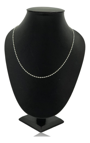Imagen 1 de 5 de Cadena Torzal Diamantada Plata Ley .925 45 Cm X 2 Mm
