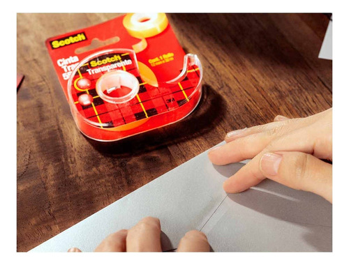 Cinta Adhesiva Scotch 550 Con Despachador 12mm X 30m 5 Pzs Color Amarillo Lisa