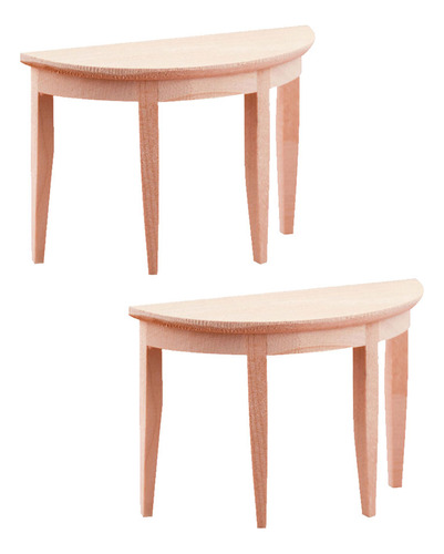 2 Piezas De Adornos De Mesa Redondos De Madera Simulada Para