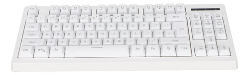 Teclado Inalámbrico Blanco Blanco De 87 Teclas, 2.4 G, Bater